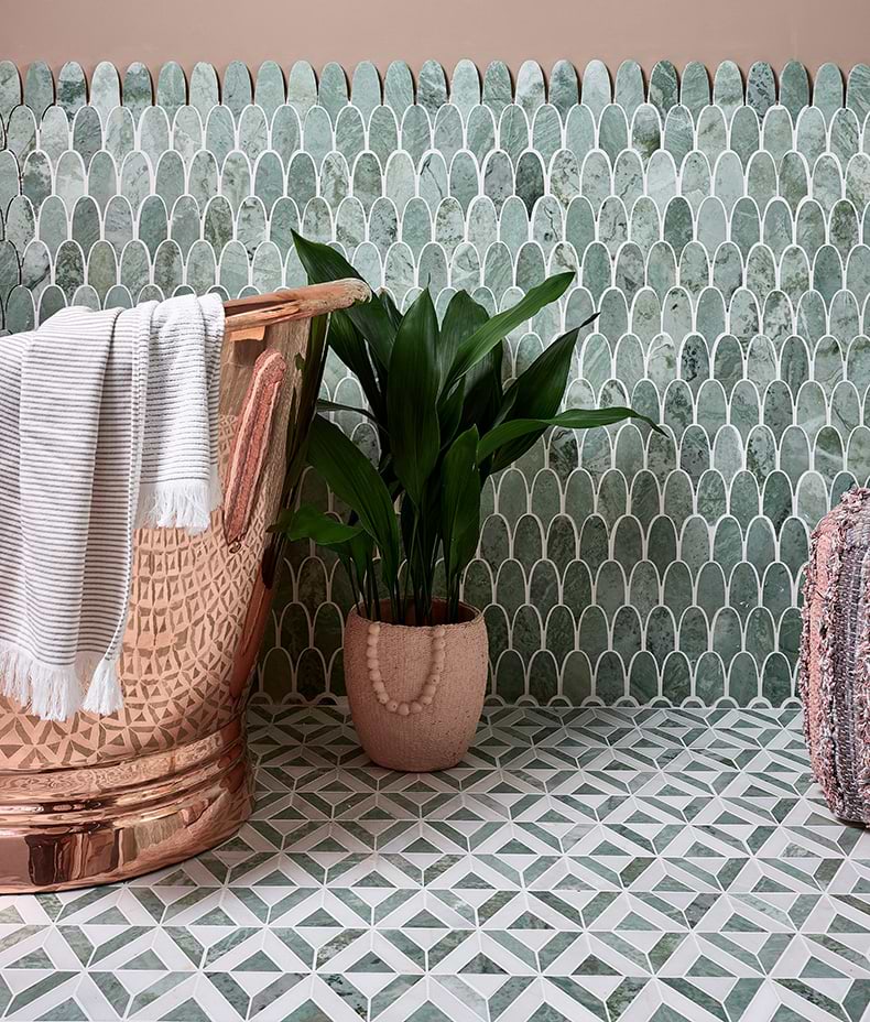 East Java Hummingbird Marble Plume Mosaic