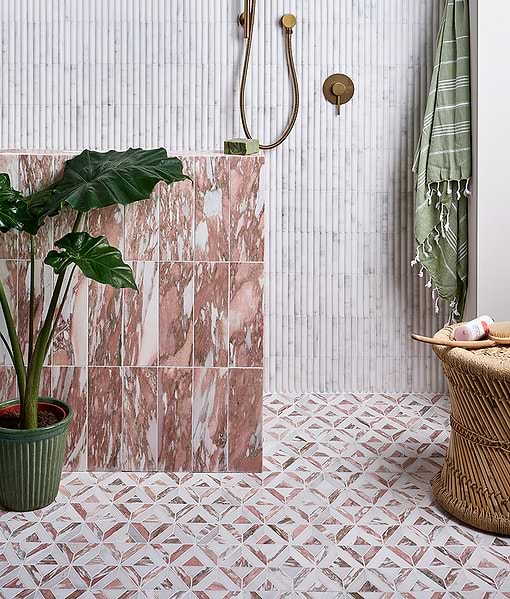 East Java Flamingo Marble Temple Mosaic