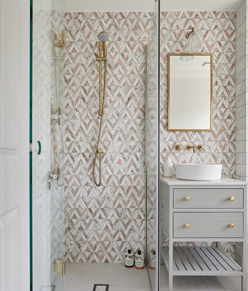 East Java Flamingo Marble Temple Mosaic