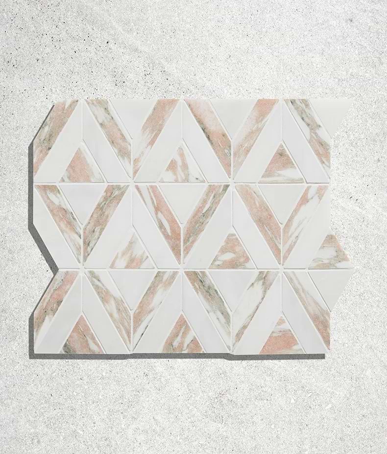 East Java Flamingo Marble Temple Mosaic