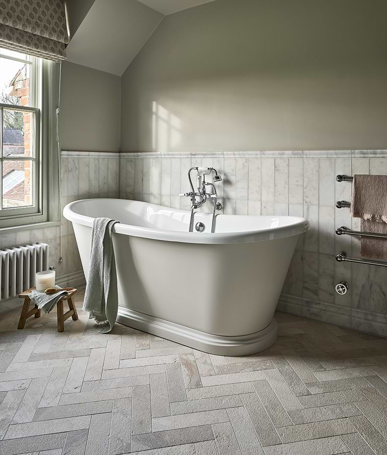 Enki Limestone Parquet Velvet Finish