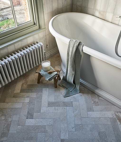 Enki Limestone Parquet Velvet Finish