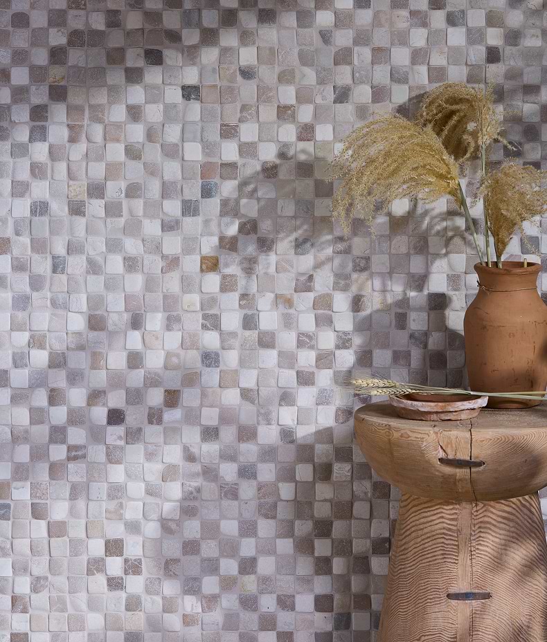 Enso Cobble Mosaic Sand & Chalk Chess
