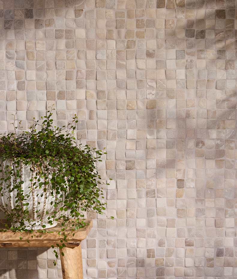 Enso Cobble Mosaic Cube Sand