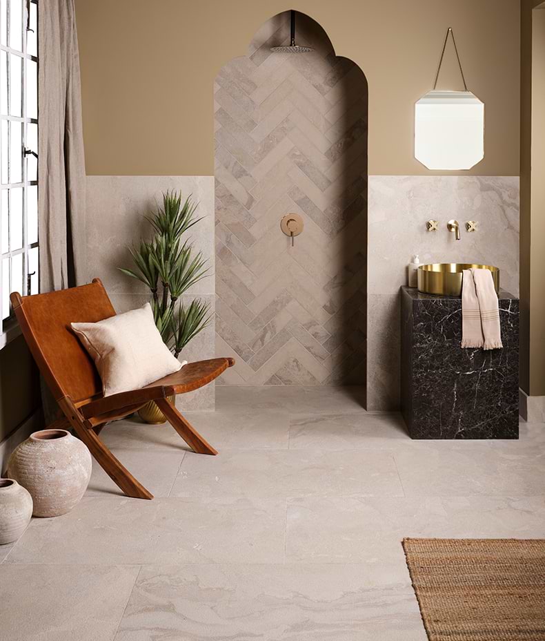Enki Limestone Velvet Finish