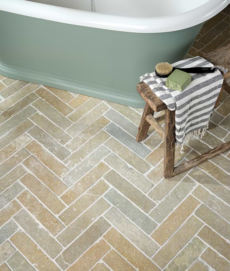 Trusloe Limestone Parquet Seasoned