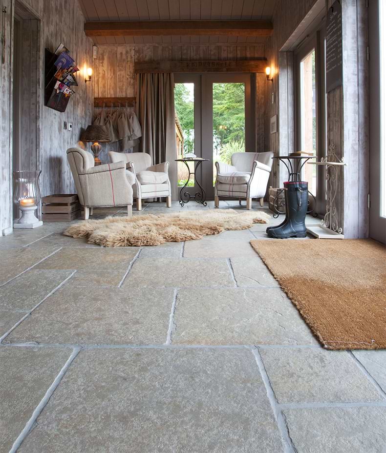 Trusloe Limestone Seasoned Finish