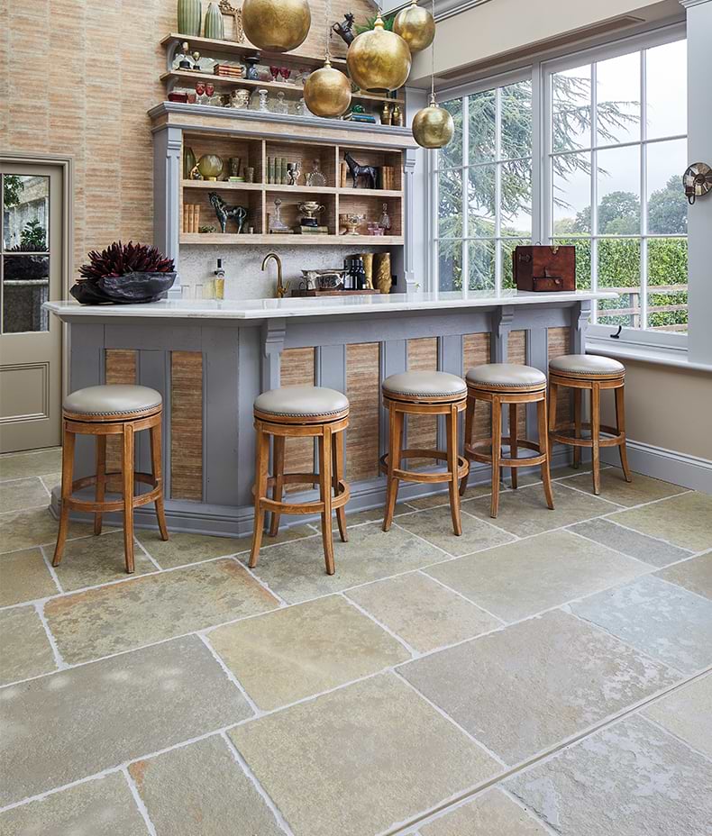 Trusloe Limestone Seasoned Finish