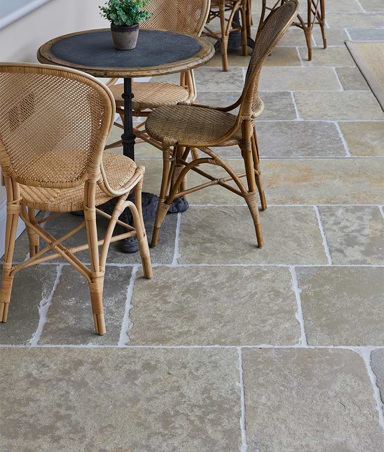 Trusloe Limestone Seasoned Finish
