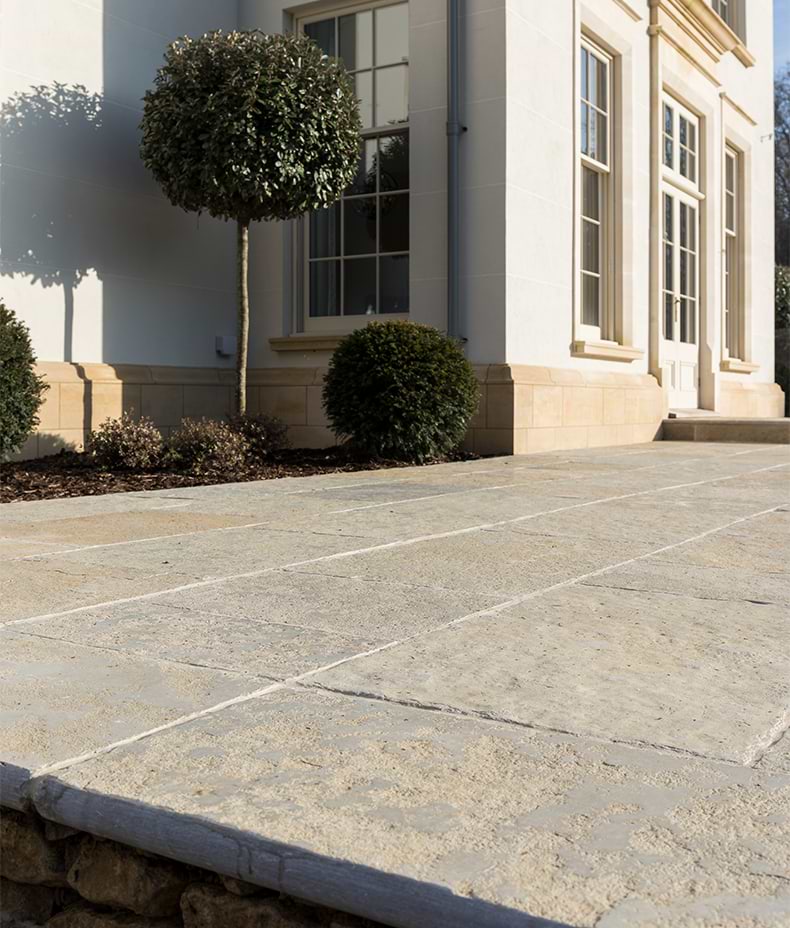 Trusloe Limestone Paving Seasoned Finish