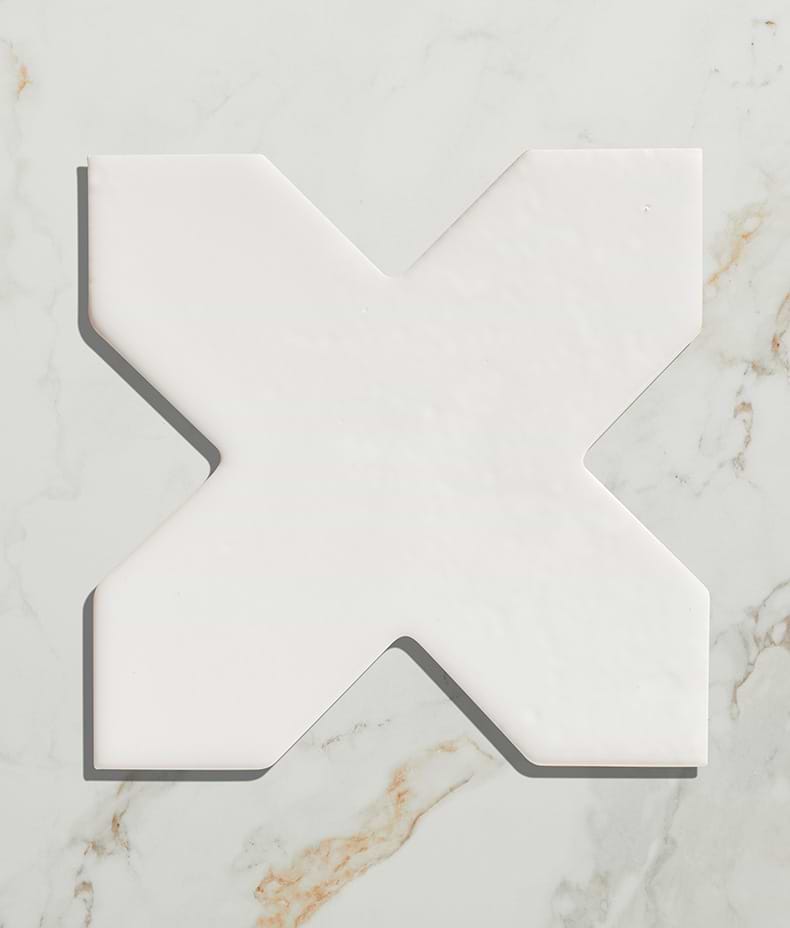 Fez Porcelain Cross White