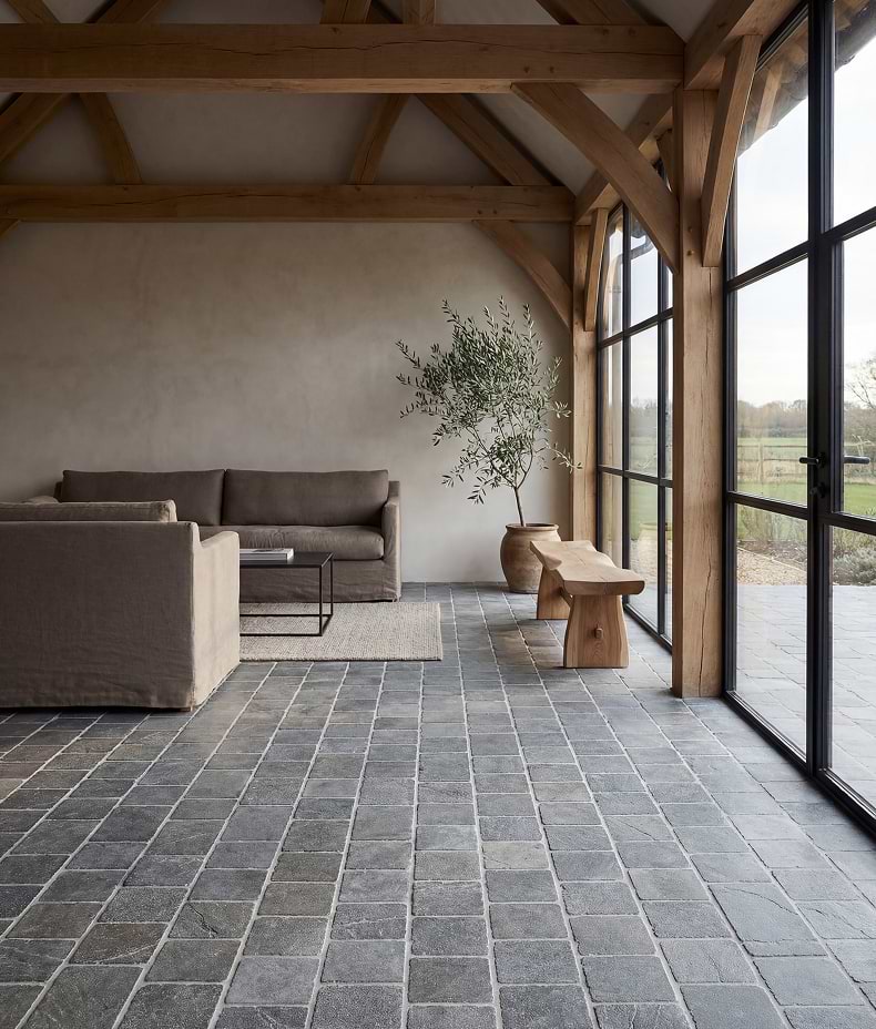 Galway Limestone Cobbles Seasoned Finish