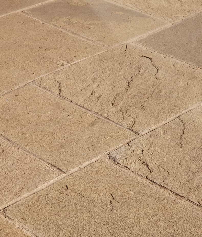 Hampledon Buff York Sandstone Riven