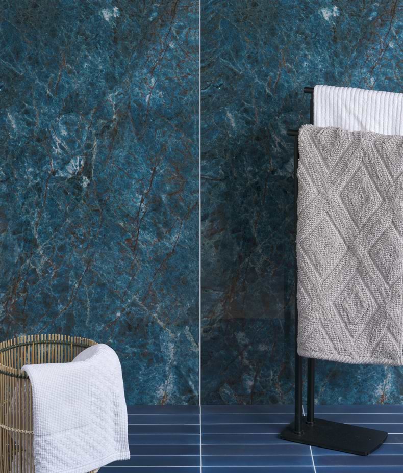 Marble Luxe Porcelain Azzuro