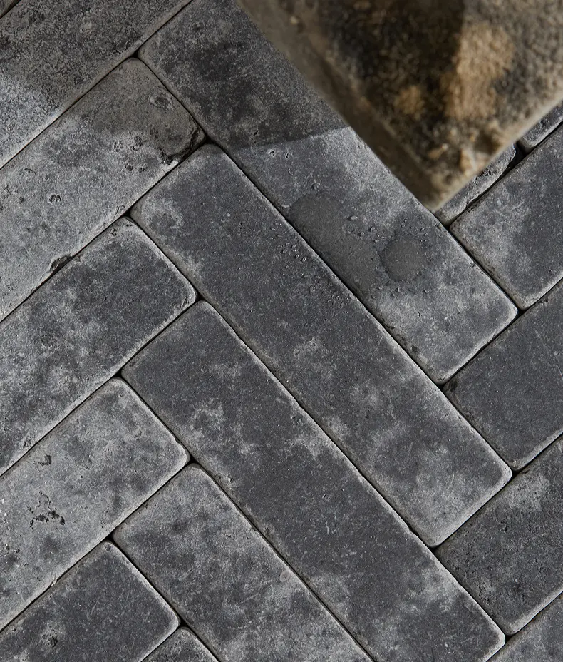 Hazlebury Limestone Klinkers Tumbled & Etched