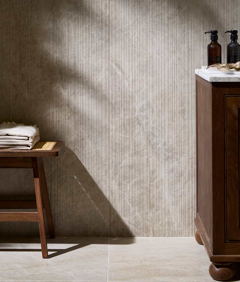 Hoxton Porcelain Amber Linear DéCor Matt