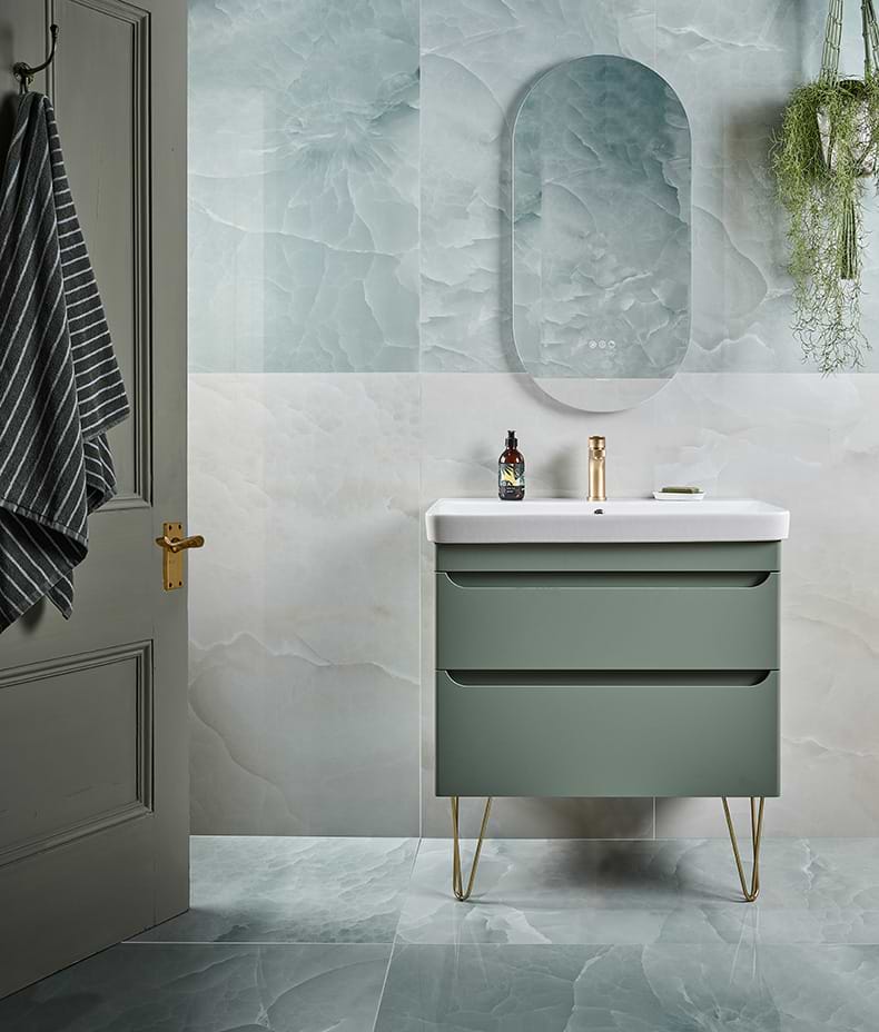 Illusion Whisper Onyx Porcelain Polished Lagoon 