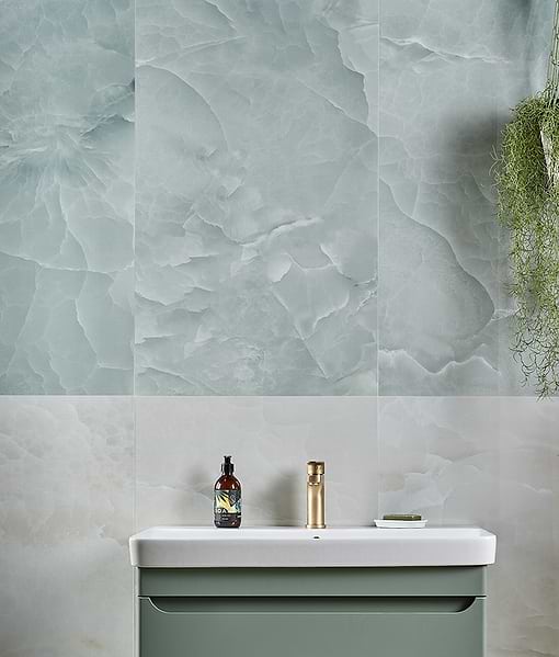 Illusion Whisper Onyx Porcelain Polished Lagoon