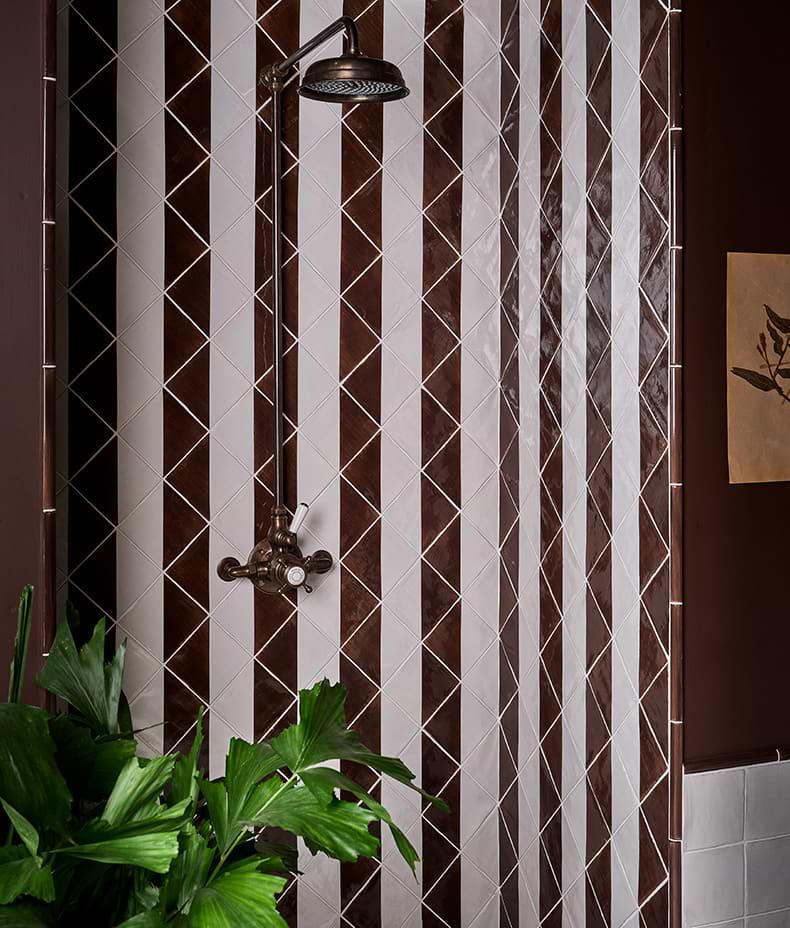 STUDIO Jamboree Handpainted Ceramic Chocolate Tri