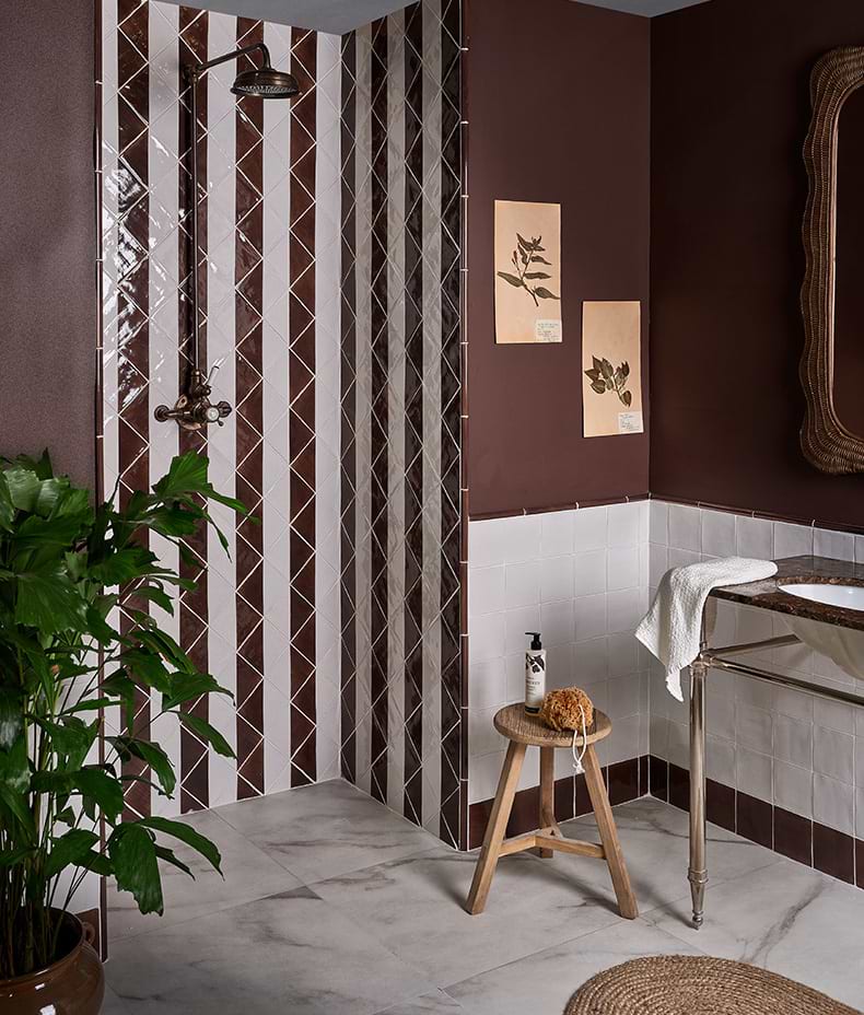 STUDIO Jamboree Handpainted Ceramic Chocolate Tri