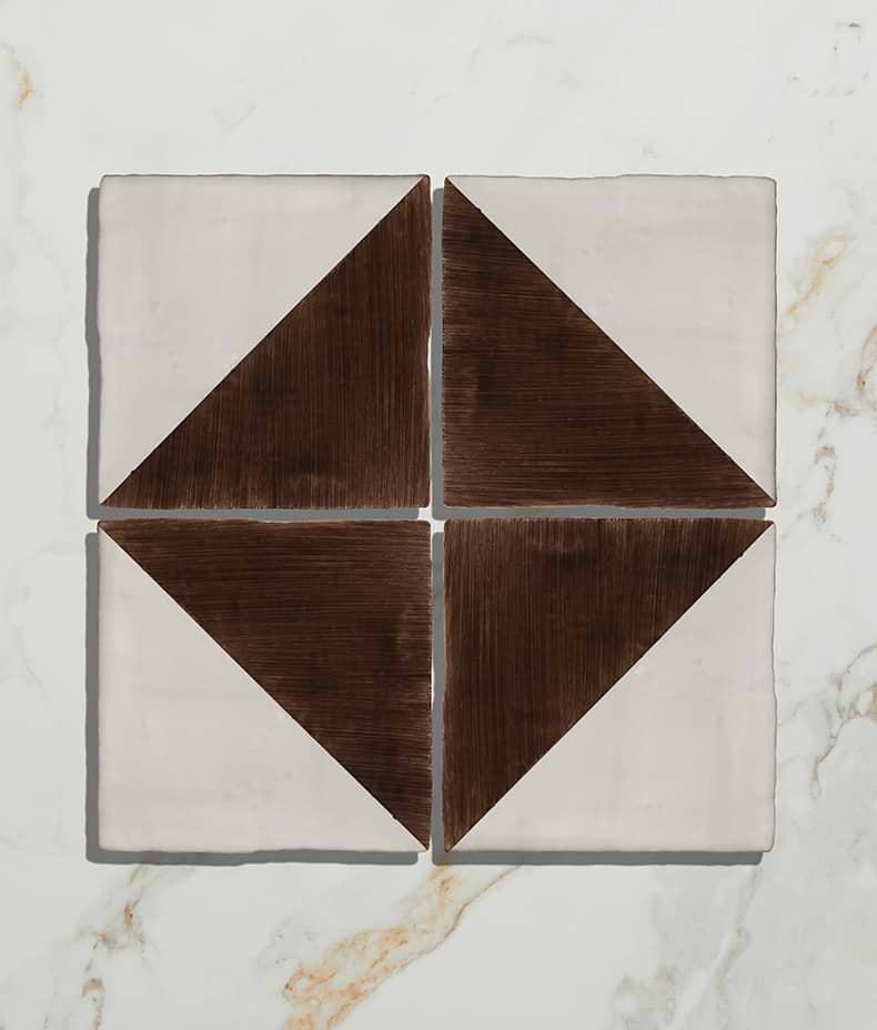 STUDIO Jamboree Handpainted Ceramic Chocolate Tri