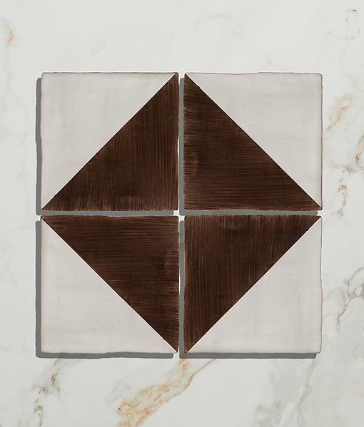 STUDIO Jamboree Handpainted Ceramic Chocolate Tri