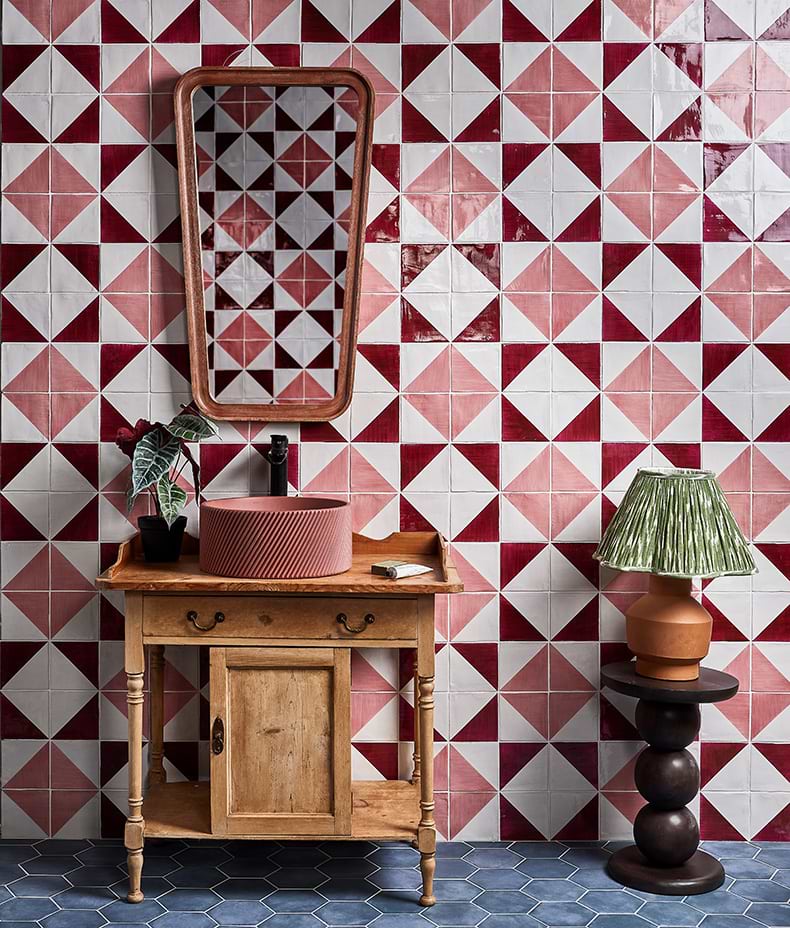 STUDIO Jamboree Handpainted Ceramic Raspberry Tri