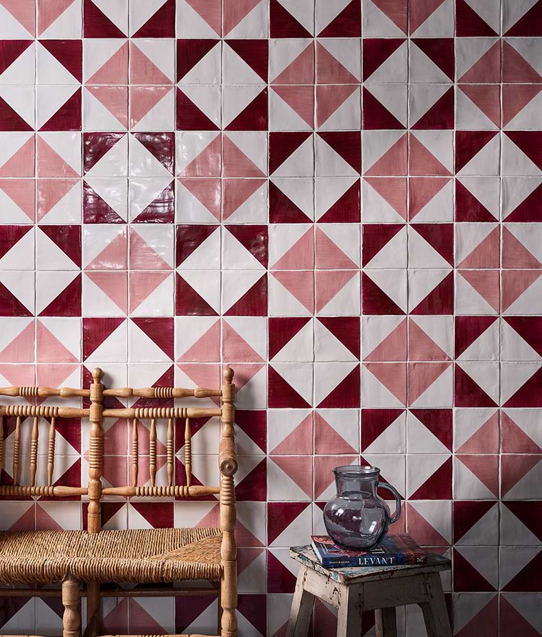 STUDIO Jamboree Handpainted Ceramic Coral Tri