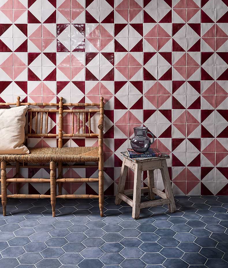 STUDIO Jamboree Handpainted Ceramic Coral Tri