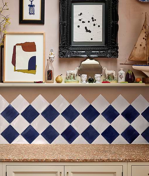 STUDIO Jamboree Handpainted Ceramic Denim Field