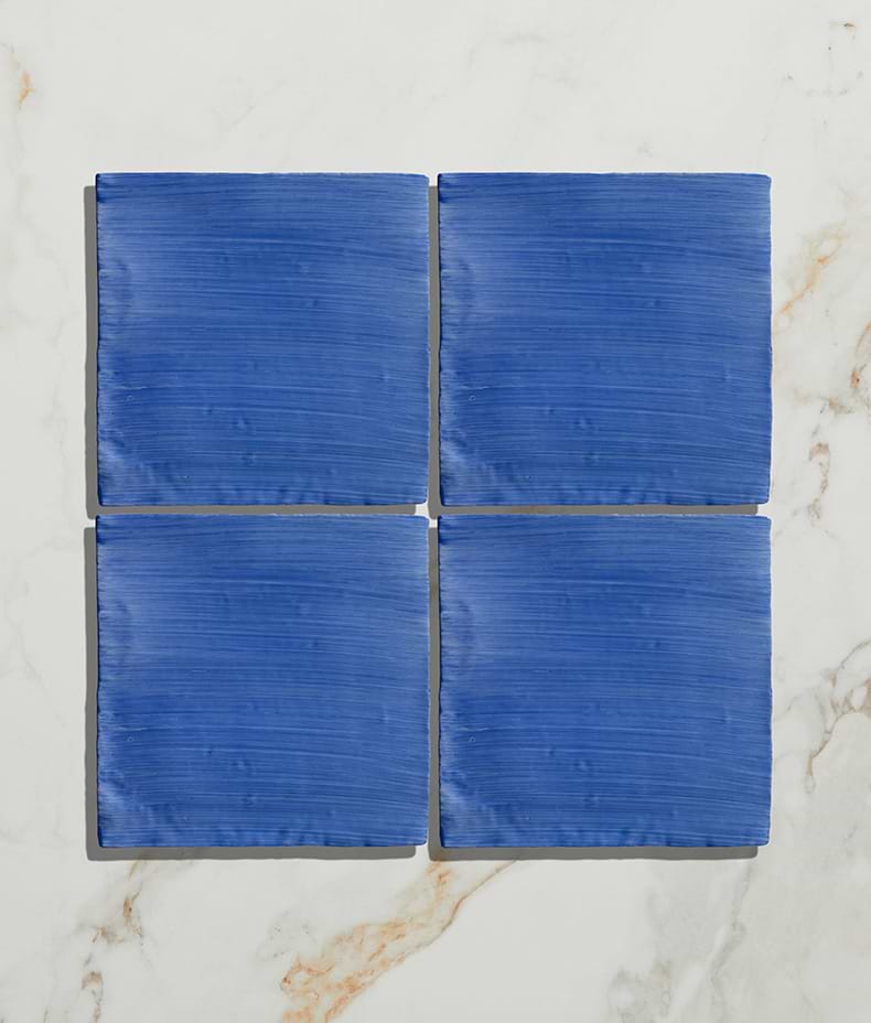 STUDIO Jamboree Handpainted Ceramic Greek Blue Field