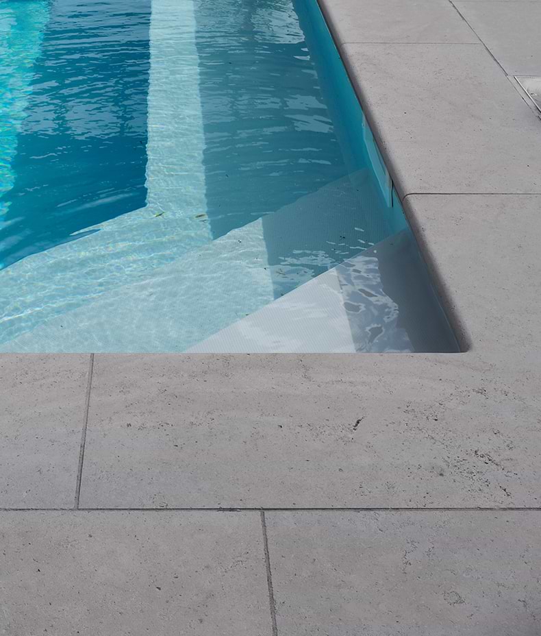 Kimmeridge Limestone Etched Bullnose Coping