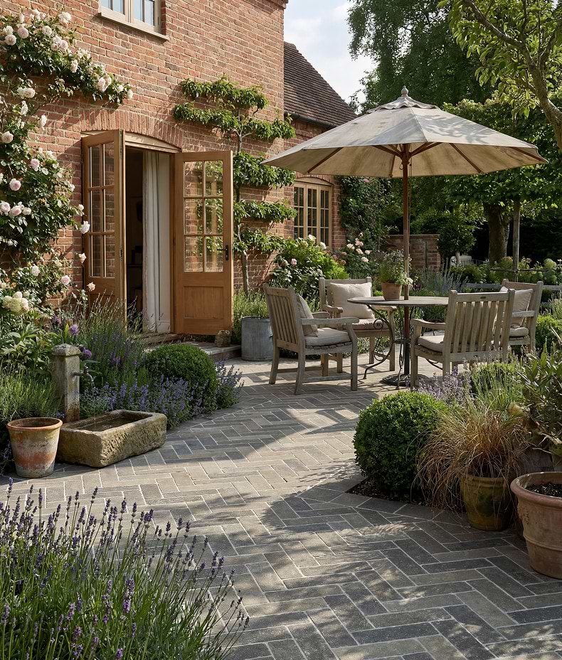 Kimmeridge Limestone Tumbled & Etched Parquet