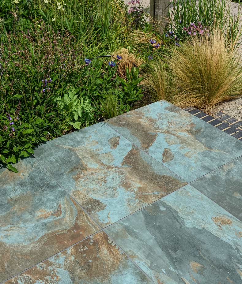 Komodo Porcelain Paving Textured Green