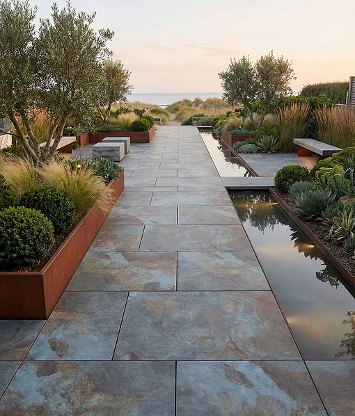 Komodo Porcelain Paving Textured Green
