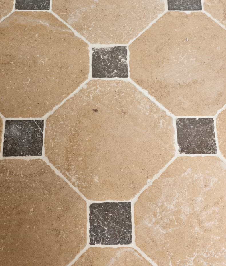 Lacock Limestone Heritage Finish Octagons & Hazlebury Cabochons