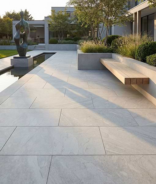Lithos Porcelain Paving Textured Blanc