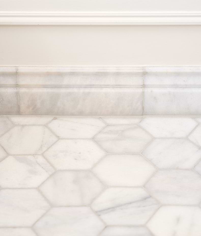 Long Island Marble Honed Finish Large Hexagon