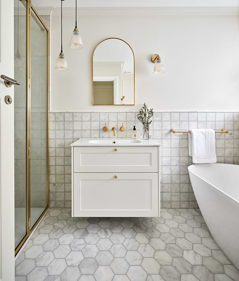 Long Island Marble Honed Finish Large Hexagon