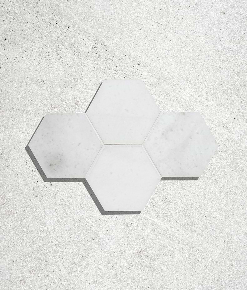 Long Island Marble Honed Finish Large Hexagon