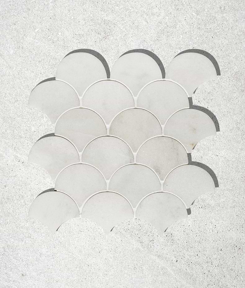 Long Island Marble Honed Finish Scallop