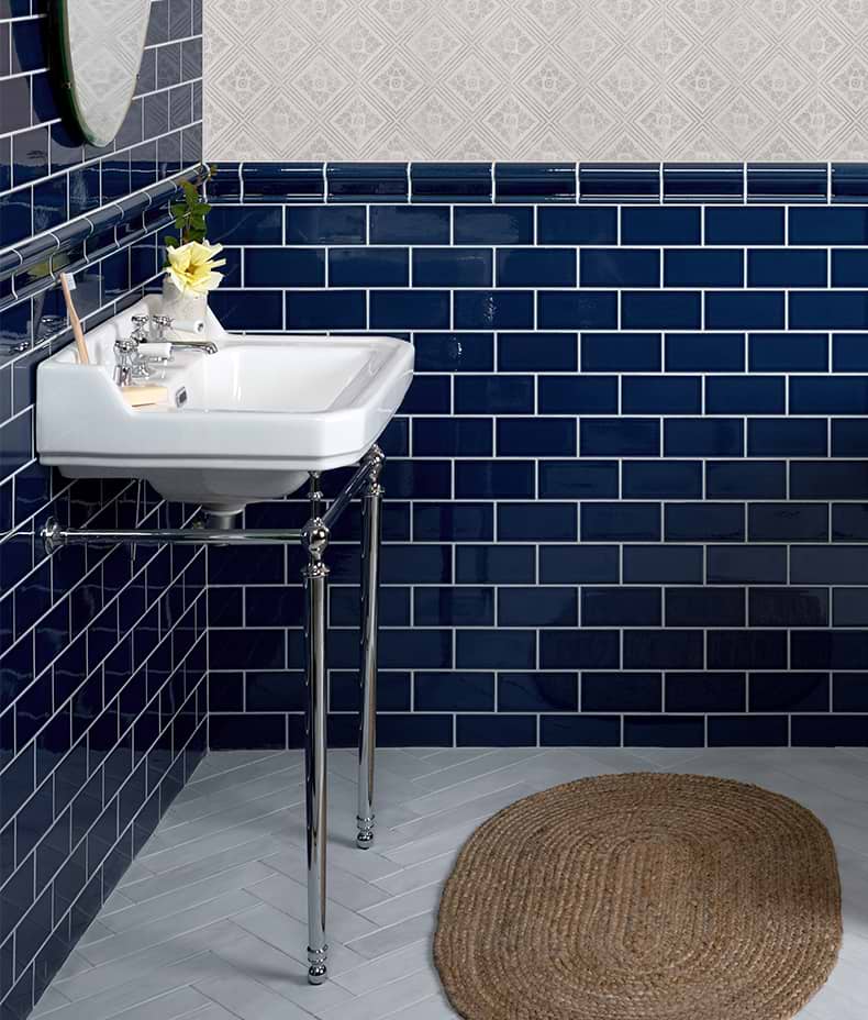 Lyme Ceramic Dado Peacock Blue