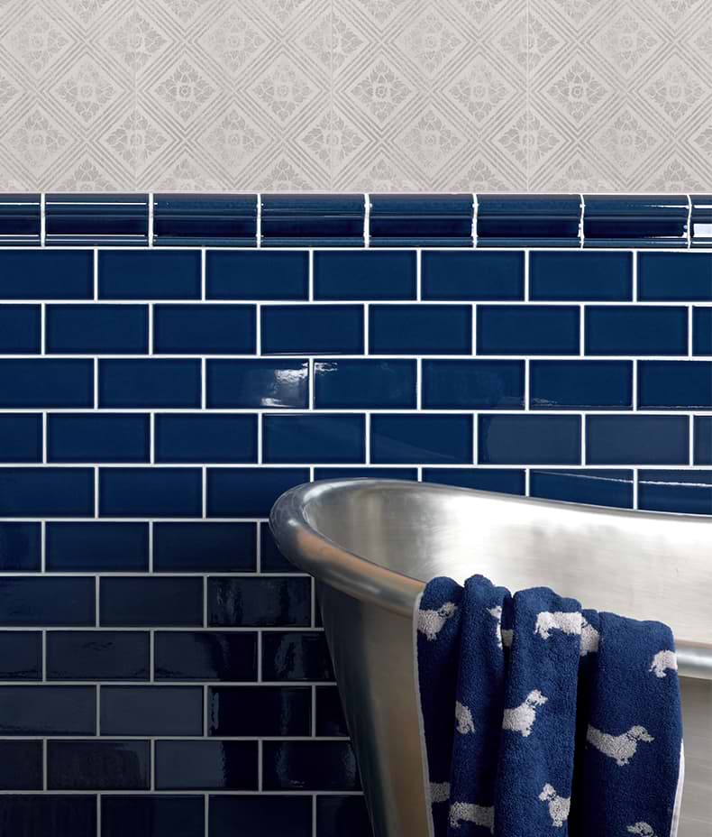 Lyme Ceramic Dado Peacock Blue