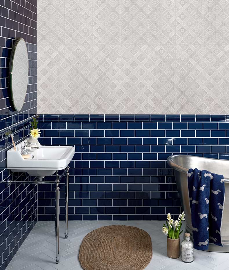 Lyme Ceramic Dado Peacock Blue