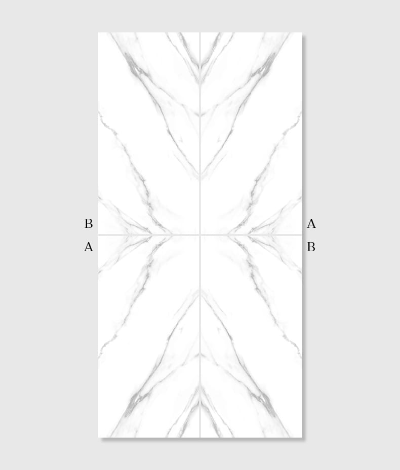 Magnifique Porcelain Statuario Bookmatched