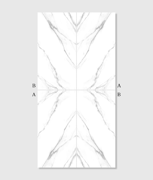 Magnifique Porcelain Statuario Bookmatched
