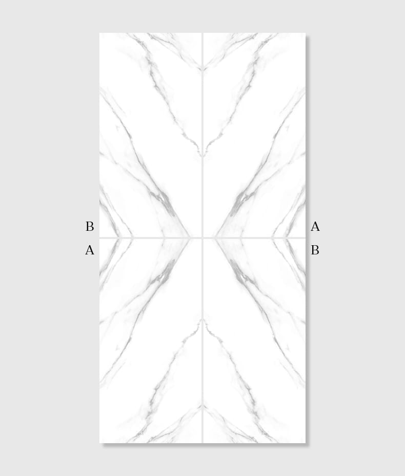 Magnifique Porcelain Statuario Bookmatched