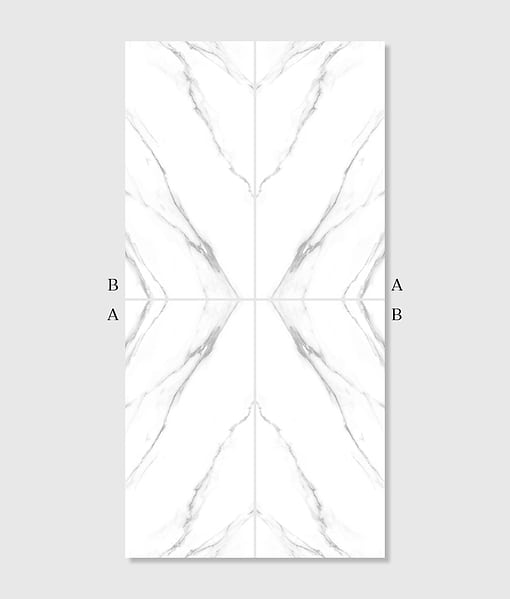 Magnifique Porcelain Statuario Bookmatched