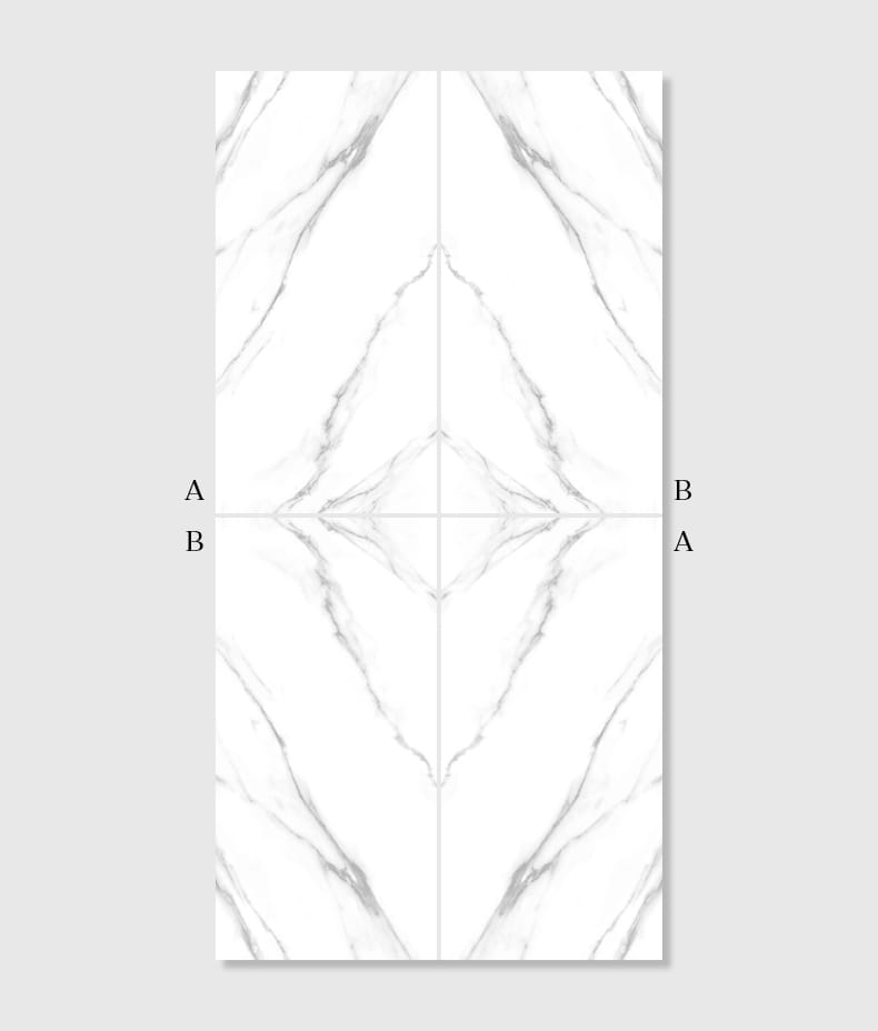 Magnifique Porcelain Statuario Bookmatched