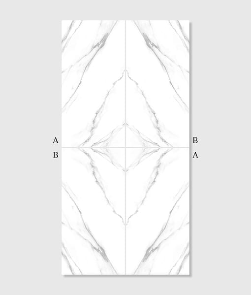 Magnifique Porcelain Statuario Bookmatched